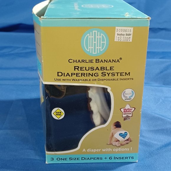 New Charlie Banana Boys 6 pc Camo Cloth Diaper & Inserts Set "Little Warrior" - Picture 8 of 10